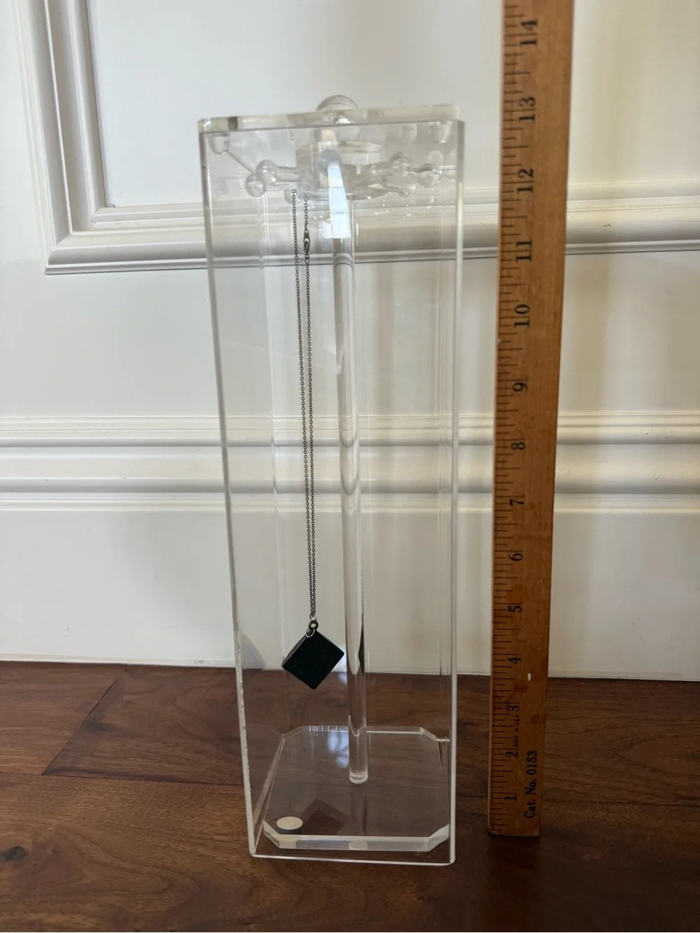 Vintage Acrylic Jewelry/Necklace Box Tower Holder Display Case